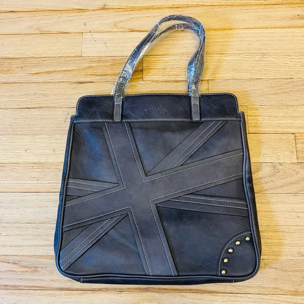 HALO**Amazing Quality Leather Bag**UK Flag**$1485